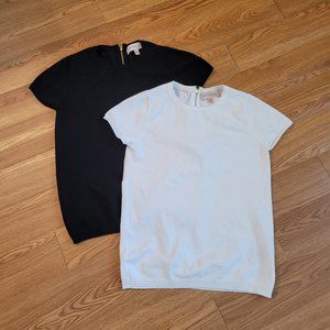 Two short sleeve sweaters